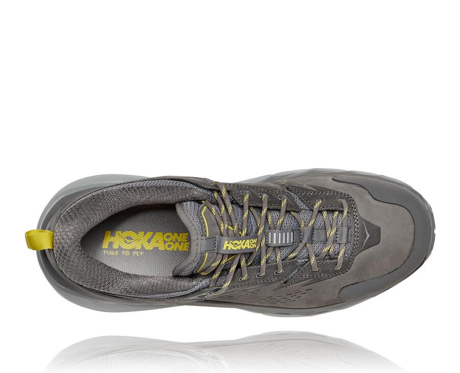 Tenis Trail Hoka One One Masculino Cinzentas - Kaha Baixo Gore-Tex - 685-TSBRHK